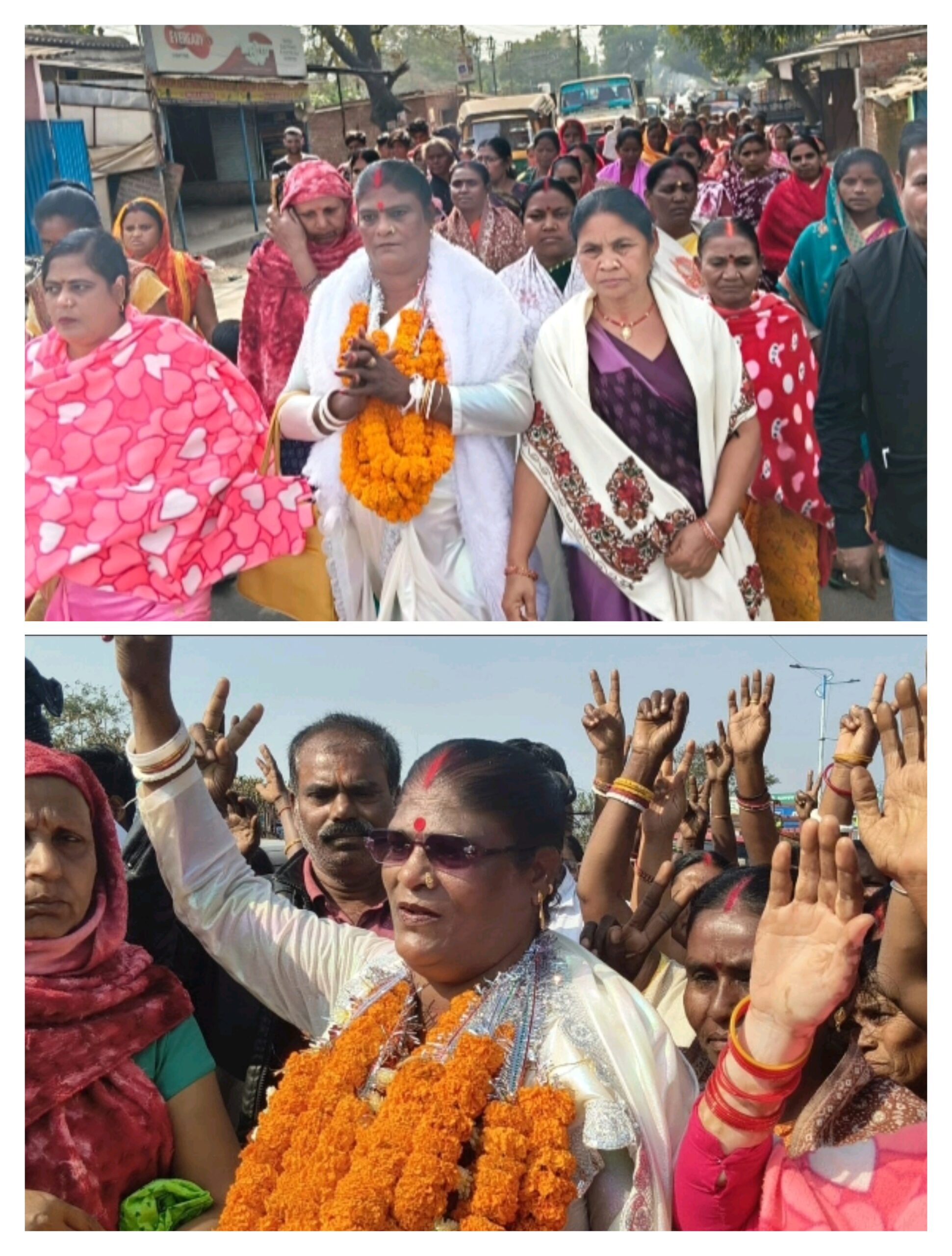 मेयर पद के लिए लक्ष्मी देवी ने भरा नामांकन, सैकड़ो की संख्या में पहुंचे समर्थक।